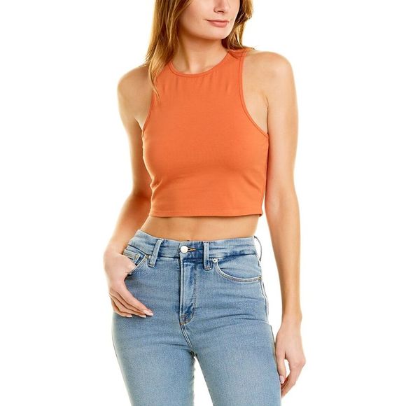 GOOD AMERICAN Tops - Good American Womens  Essential Cut In Crop Top, Orange